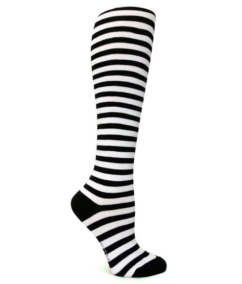 black and white striped knee high socks striped knee high socks