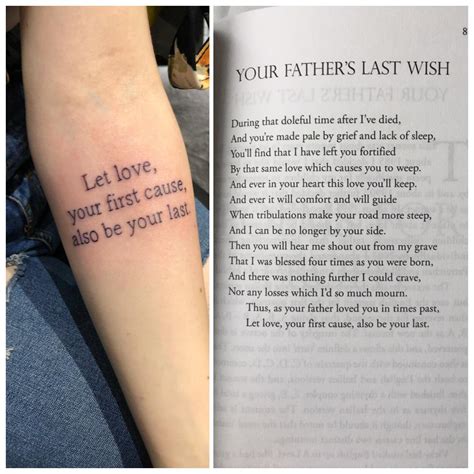 My First Tattoo From A Poem Written By My Grandad Who Passed Away 2