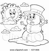 Snowman Melting Sun Clipart Illustration Under Christmas Shining Visekart Vector Royalty Drawing Getdrawings Stock 2021 sketch template