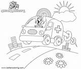 Coloring Ambulance Pages Chuck Cheese Kids Printable sketch template