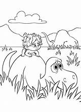 Arlo Dinosaur Hiding Nell Erba Nascondono Coloradisegni Pages2color sketch template