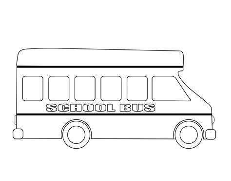 school bus outline  stock photo public domain pictures