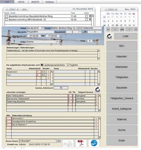 baudienstleistungen baustellen bauarbeiten bautagebuecher software bauunternehmen neubau
