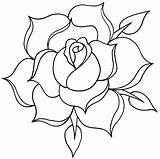 Rose Drawing Tattoo Traditional Outline Line Drawings School Flower Old Roses Simple Designs Cliparts Outlines Easy Flowers Clipart Tattoos Coloring sketch template
