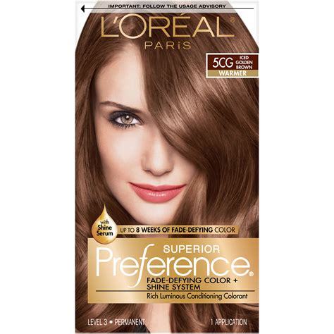 L Oreal Warmer 5cg Iced Golden Brown Hair Color Beauty