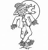 Scarecrow Coloring Fall Pages Color Getcolorings Printable sketch template