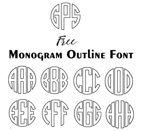 monogram fonts  silhouette cameo instant