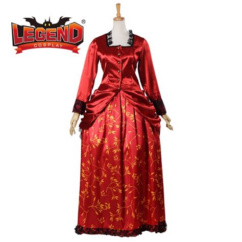 Red Gothic Costume Victorian Dress Cosplay Costume Custom