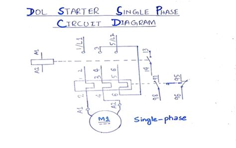 phase dol starter wiring diagram  wiring diagram  schematic