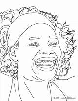 Serena Williams Close Coloring Pages Tennis Color Hellokids Print Online sketch template