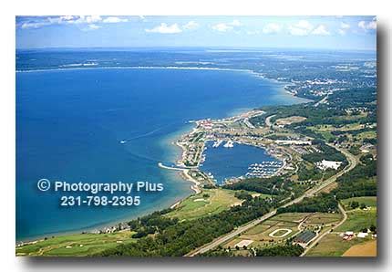 aerial view  bay harbor   northeast  petoskey