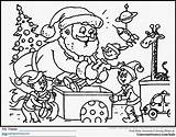 Coloring Town Christmas Pages Getdrawings sketch template