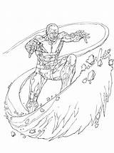 Iceman Ghiaccio Firestar Superhero Sotd Robertatkins Atkins Lineart sketch template