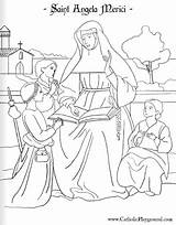 Coloring Angela Merici Pages St Catholic Saints Saint January 27th Kids Print Color Catholicplayground Playground Women Colouring Sheets Printable Adult sketch template