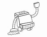 Robot Cleaning Coloring Coloringcrew Robots sketch template