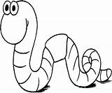 Coloring Worm Pages Colouring Worms Bug Sheets Lightning Clip Printables sketch template