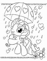 Coloring Valentine Pony Pages Little sketch template