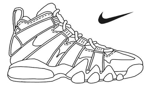 sneaker coloring page printable
