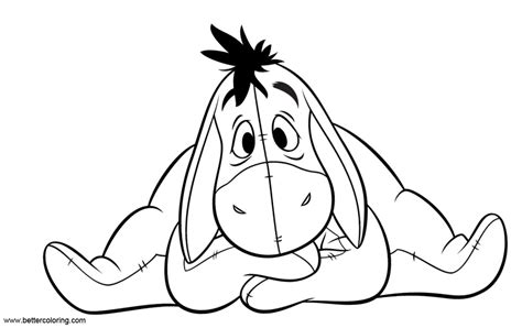 eeyore coloring pages clip art  printable coloring pages