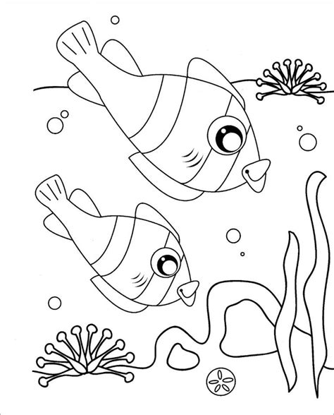 nemo clown fish coloring page coloringbay
