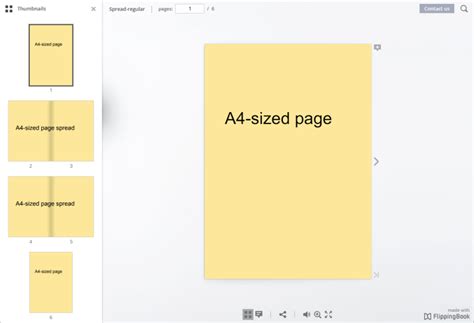 pdfs   page sizes flippingbook