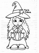 Bruxinhas Riscos Witches Graciosos sketch template