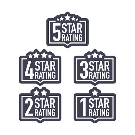 premium vector set   rating labels