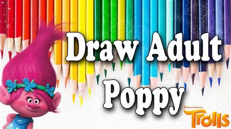 art challenge draw princess poppy   adult youtube