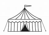 Tent Circus Cliparts Coloring Circustent Kleurplaat sketch template
