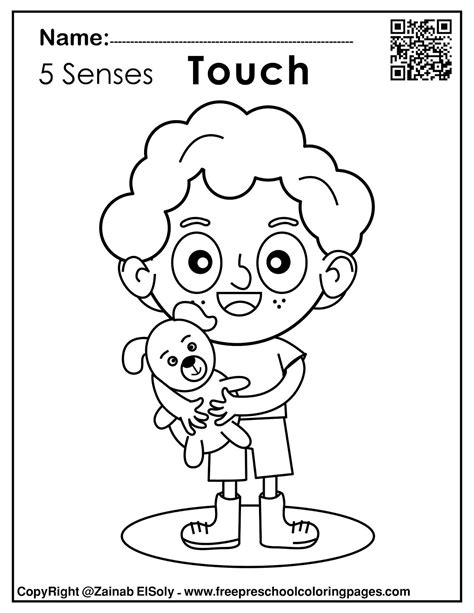 senses coloring pages sketch coloring page