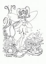 Fairy Coloring Pages Fairies Printable Adults Adult Cute Colouring Sheets Color Jadedragonne Flowers Deviantart Lineart Books Kids Disney Beautiful Flower sketch template