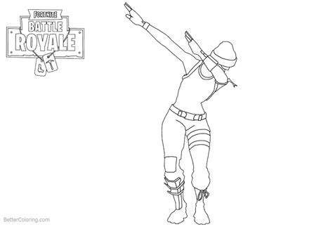 dab  fortnite coloring pages  printable coloring pages