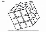 Rubik Rubiks Solve Drawingtutorials101 sketch template