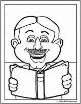 Coloring Pages Fathers Father Dad Colorwithfuzzy Book Story Time Read sketch template