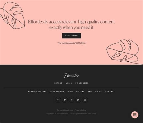 flaunter simple website design footer design website footer