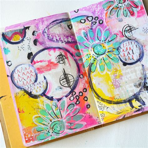 mixed media art journal page project  rae missigman