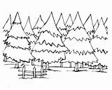 Coloring Pages Trees Pine Winter Tree Landscape Evergreen Energy Snowy Sheets Resources Natural Forest Drawing Colouring Color Landscapes Getcolorings Solar sketch template