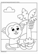 Coloring Kidloland Monkey Worksheets Pages Printable sketch template
