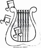 Lyre Drawing Getdrawings Instrument Stock sketch template
