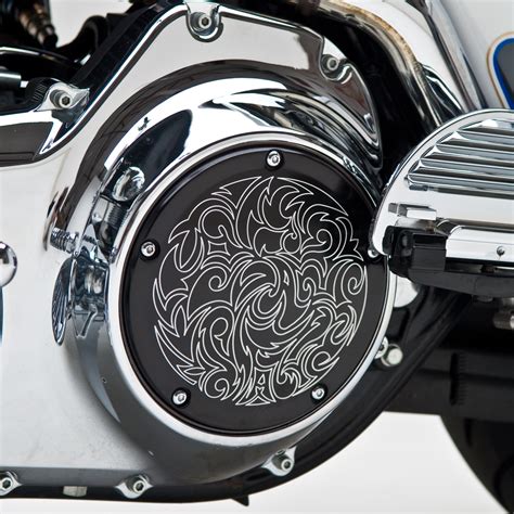 meancycles engraved derby cover black  harley davidson twin cam
