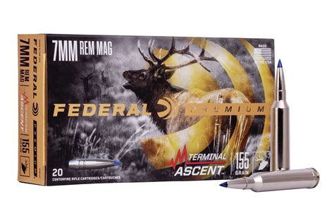 federal mm rem mag  gr terminal ascent box  sale  ammunition store vance