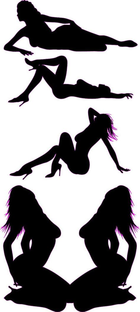 sexy women silhouettes decal nostalgia decals trucker graphics