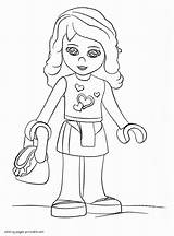 Lego Friends Coloring Pages Printable Doll Print Girls Look Other sketch template
