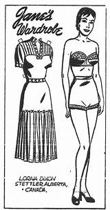 Jane Arden Paper 1956 Mature Looking June Doll sketch template