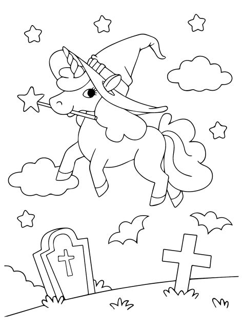 unicorn halloween coloring sheet halloween unicorn coloring pages