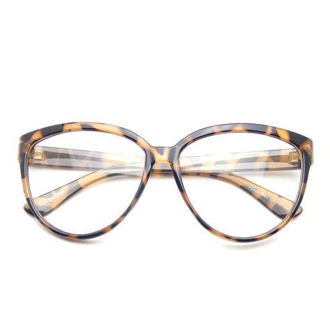 womens oversize retro nerd clear lens fashion cat eye geek