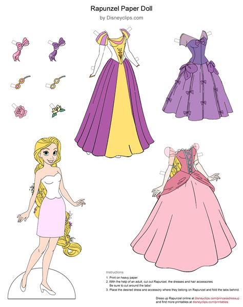 Free Printable Princess Paper Dolls And Clothes To Color
