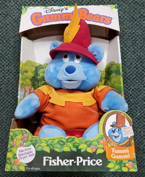 fisher price disneys gummi bears tummi gummi  plush bear mint  box  toys time