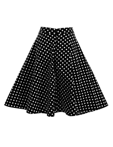 2018 Women Polka Dot Skirts High Waist Sexy Pinup 50s 60s Vintage