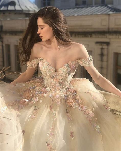 Cottagecore Wedding Dress Floral Prom Dresses Ball Gowns Fantasy